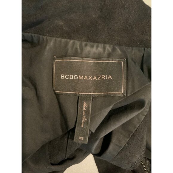 BCBG Max Azria Black Faux Vegan Leather Fabrian Zip-Up Vest, Size XS - Picture 5 of 5